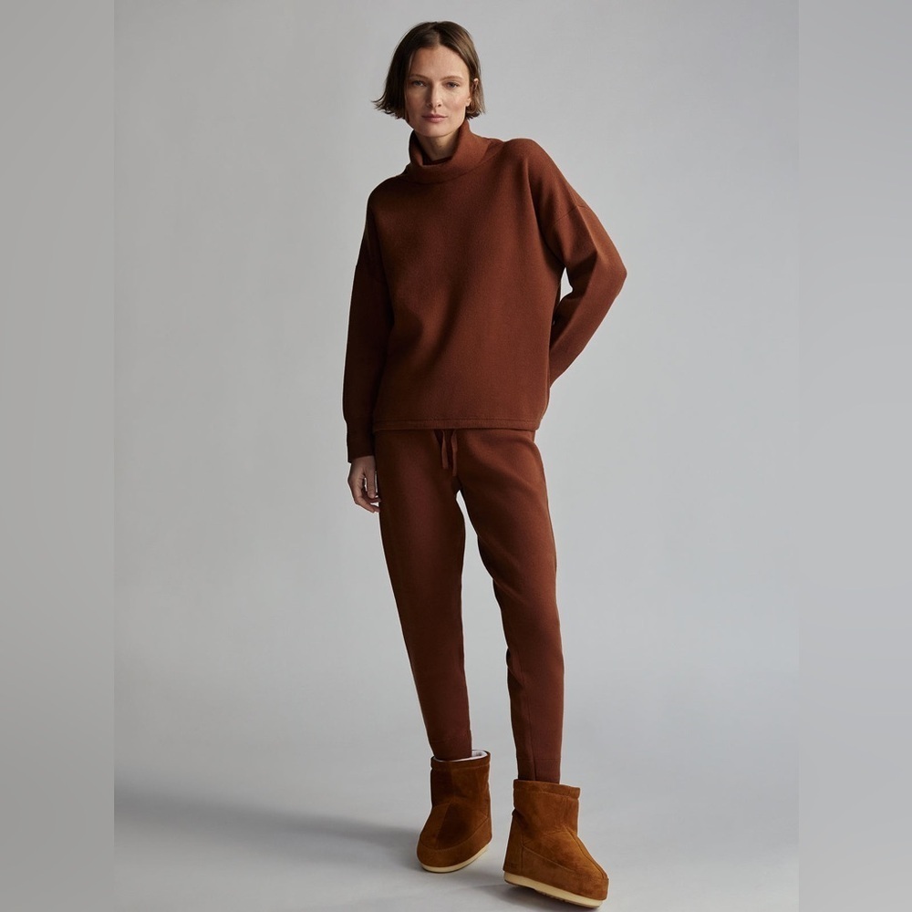 Varley Cavendish Rollneck Knit Sweater Women's Size Medium in Tortoise Shell - Picture 15 of 15